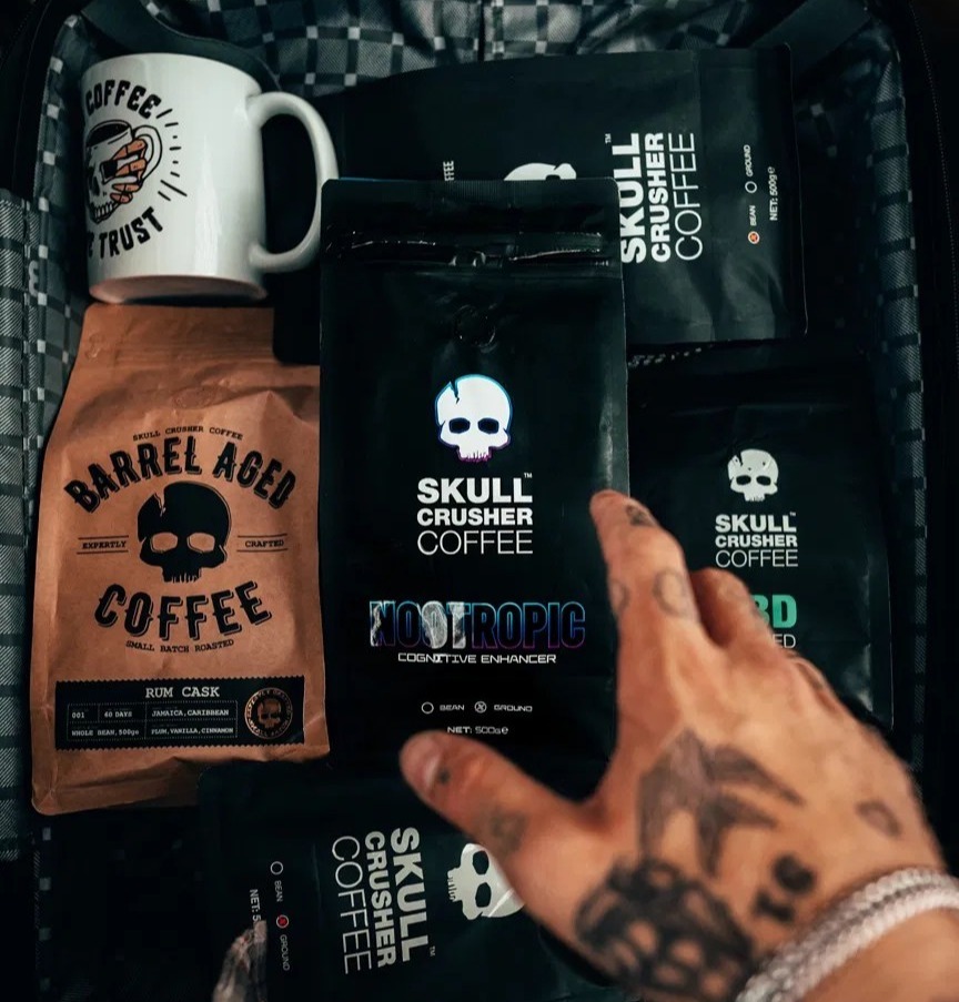 Skull Crusher coffee comes in unique flavours as well as their original blend