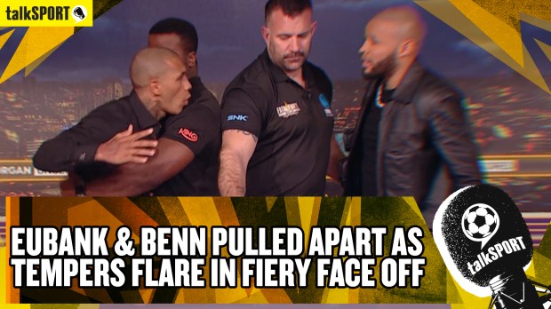 Chris Eubank Jr and Conor Benn pulled apart by security in latest face-off