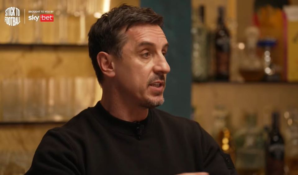 Neville enraged his Stick To Football co-hosts with his England claim