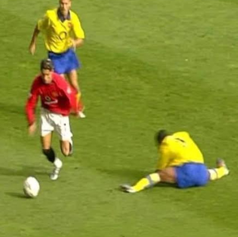 Cole was left bamboozled by the forward's trickery during the infamous 0-0 draw