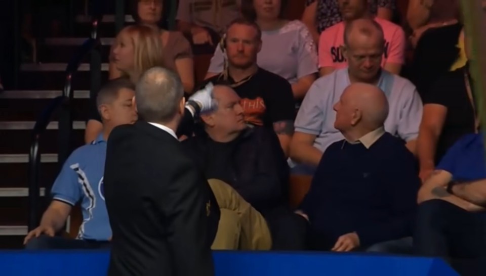 Moore identified the culprit as a fan who had appeared to have fallen asleep